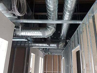 Interior build-out project by Wolfe Construction in Edmonton