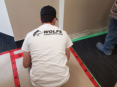 Finished space project by Wolfe Construction in Edmonton