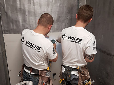 Renovation project by Wolfe Construction in Edmonton
